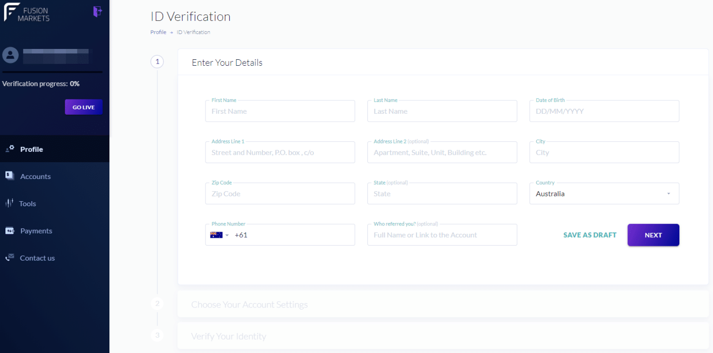 fusion-markets-review-account-opening