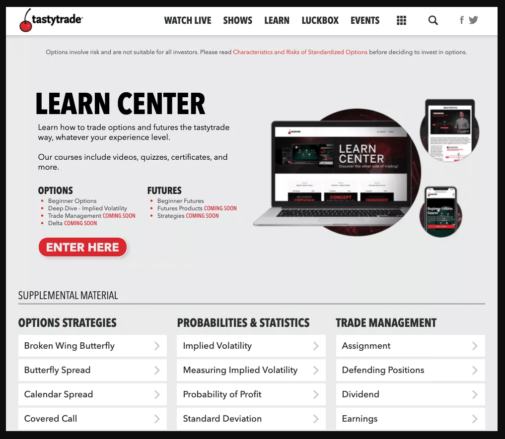 tastyworks-education