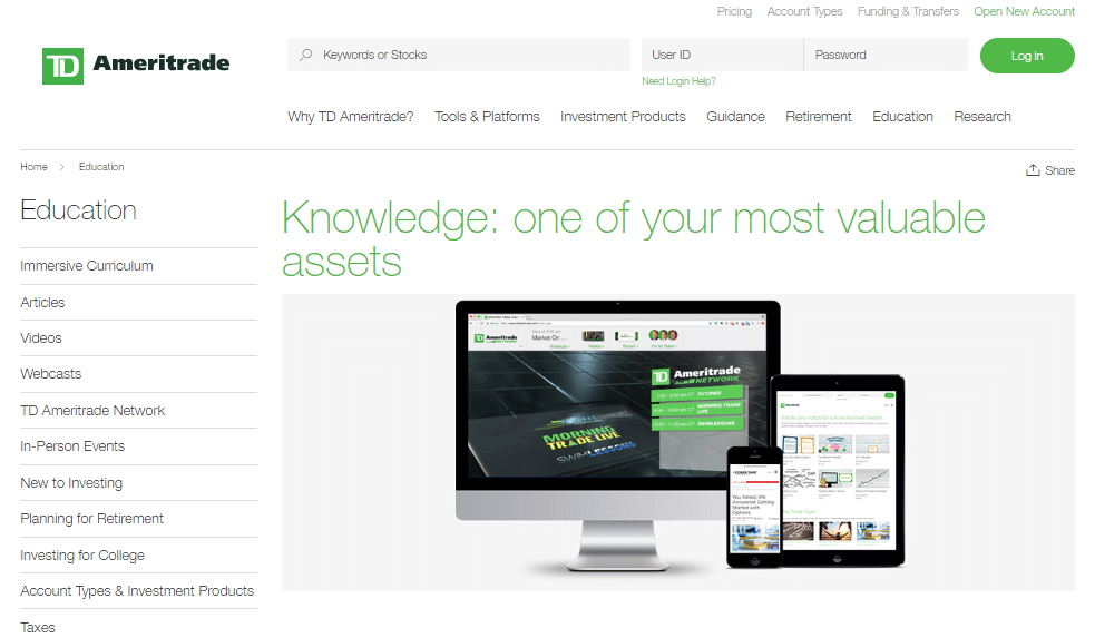 td-ameritrade-review-education
