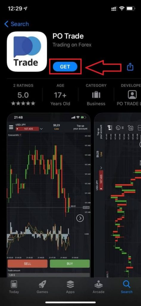 mobile trading app